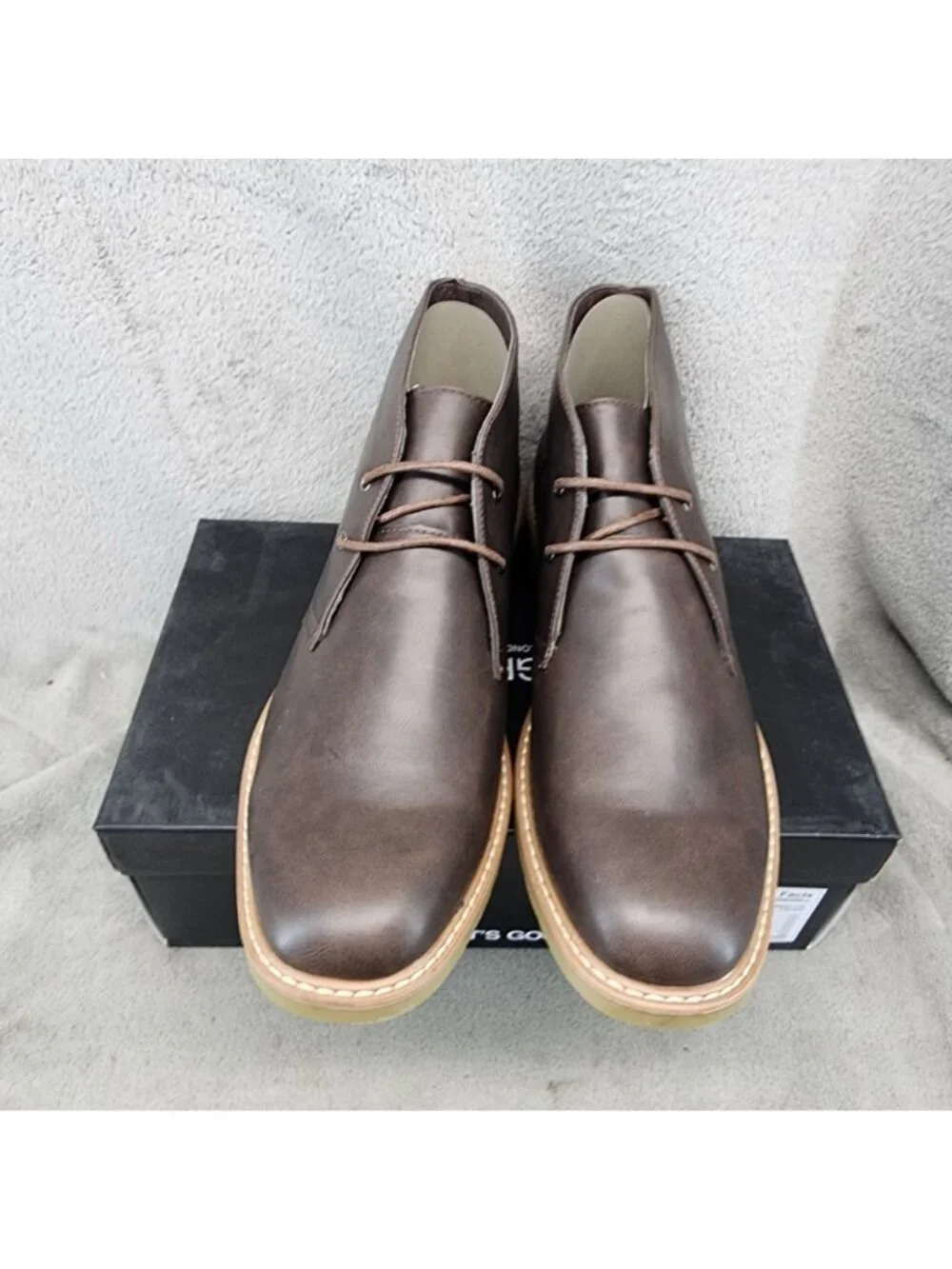 Nick Graham Shoes Mens Size 12 Charles Brown Faux Leather Chukka Boots *NWT*